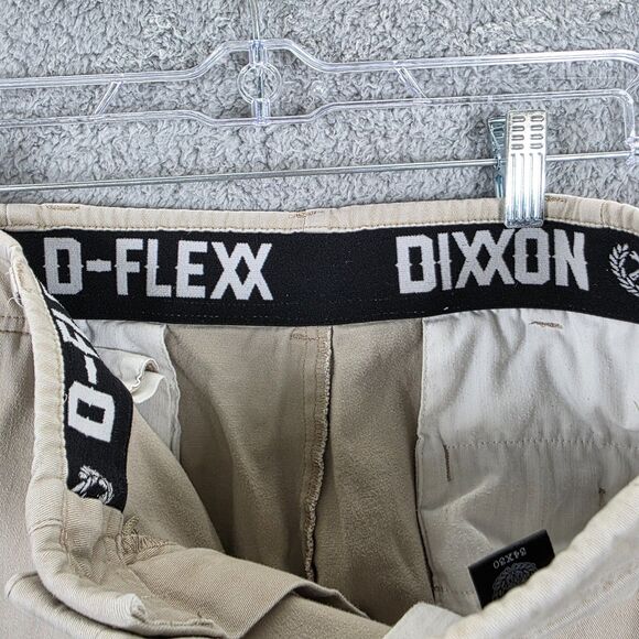 Dixxon D-Flex Pants Men's Khaki Relaxed Stretch Chino Size 34x30  *FLAWS - Picture 11 of 16